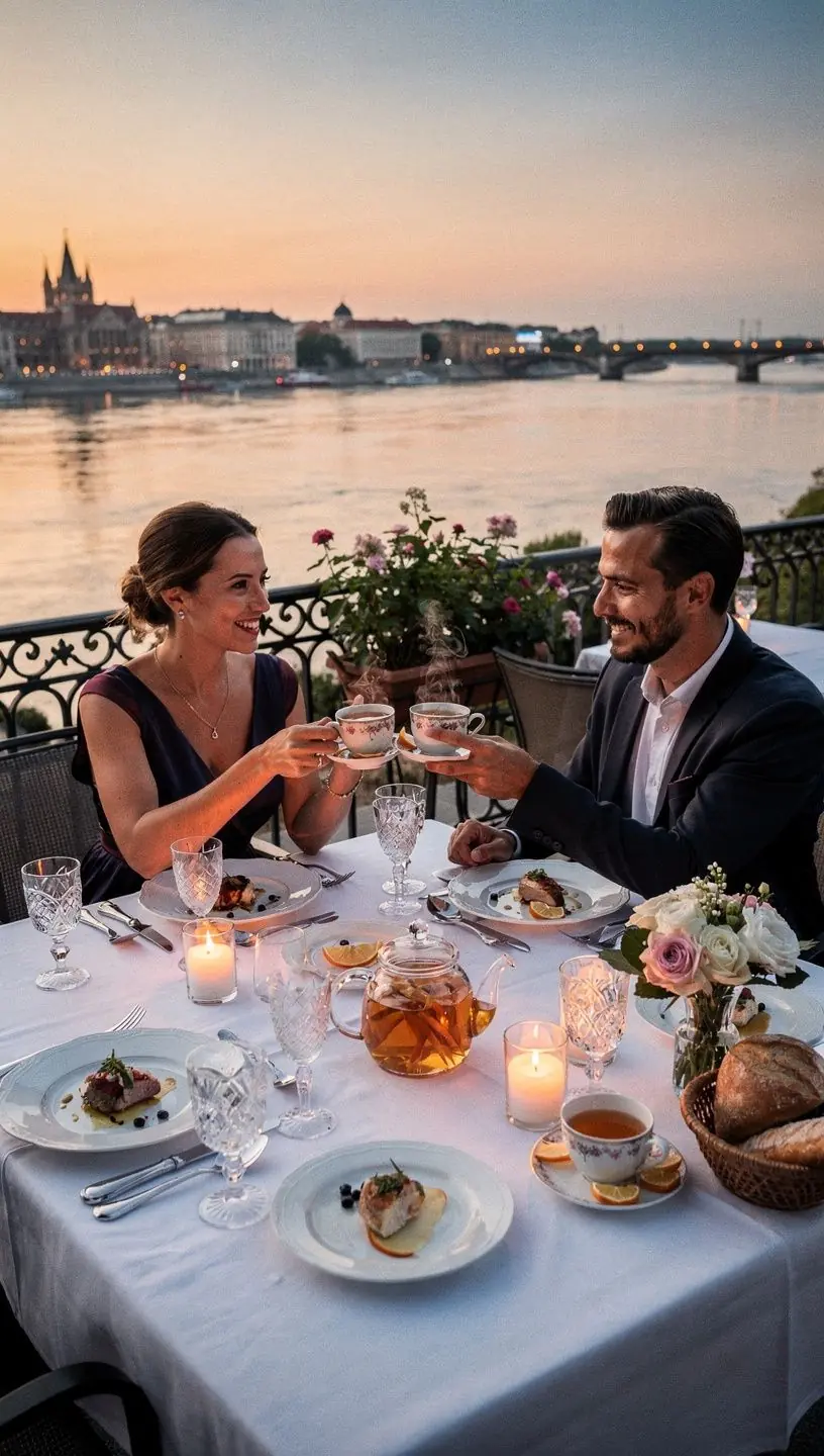 Pohár čaju s mandarínkovou kôrou a plátkami citrónu na stole